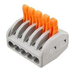 50 Pcs Lever Connectors Nuts 5 Conductor