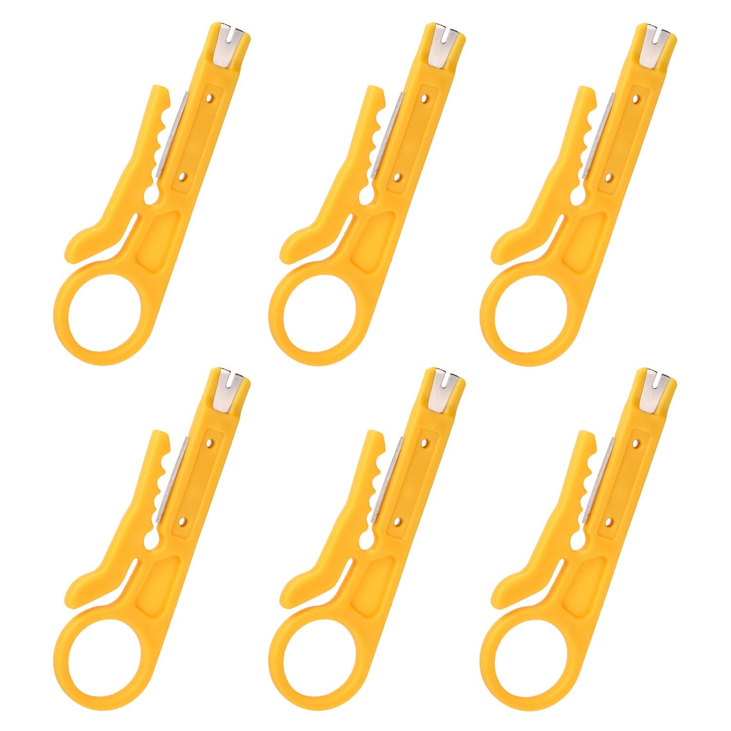 6pcs Mini Wire Stripper, 3.5in Mini Wire Stripper Tool Micro Wire Stripper Pliers Small Wire Stripper Punch Down Cutter for Network Wire Telephone RJ45/Cat5/CAT-6 Data Cable UTP Cable