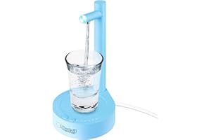 Desktop Water Bottle Dispenser, Keweis Portable Electric Water Bottle Pump Countertop for 5 Gallon & Universal Bottles, USB Charging Automatic Water Jug Dispenser for Bedside, Home, Office, Outdoor