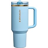 STANLEY Quencher ProTour Flipstraw Tumbler, 40 oz, Messi Striker Blue | Built-In Straw & Handle | Cupholder Compatible for Tr