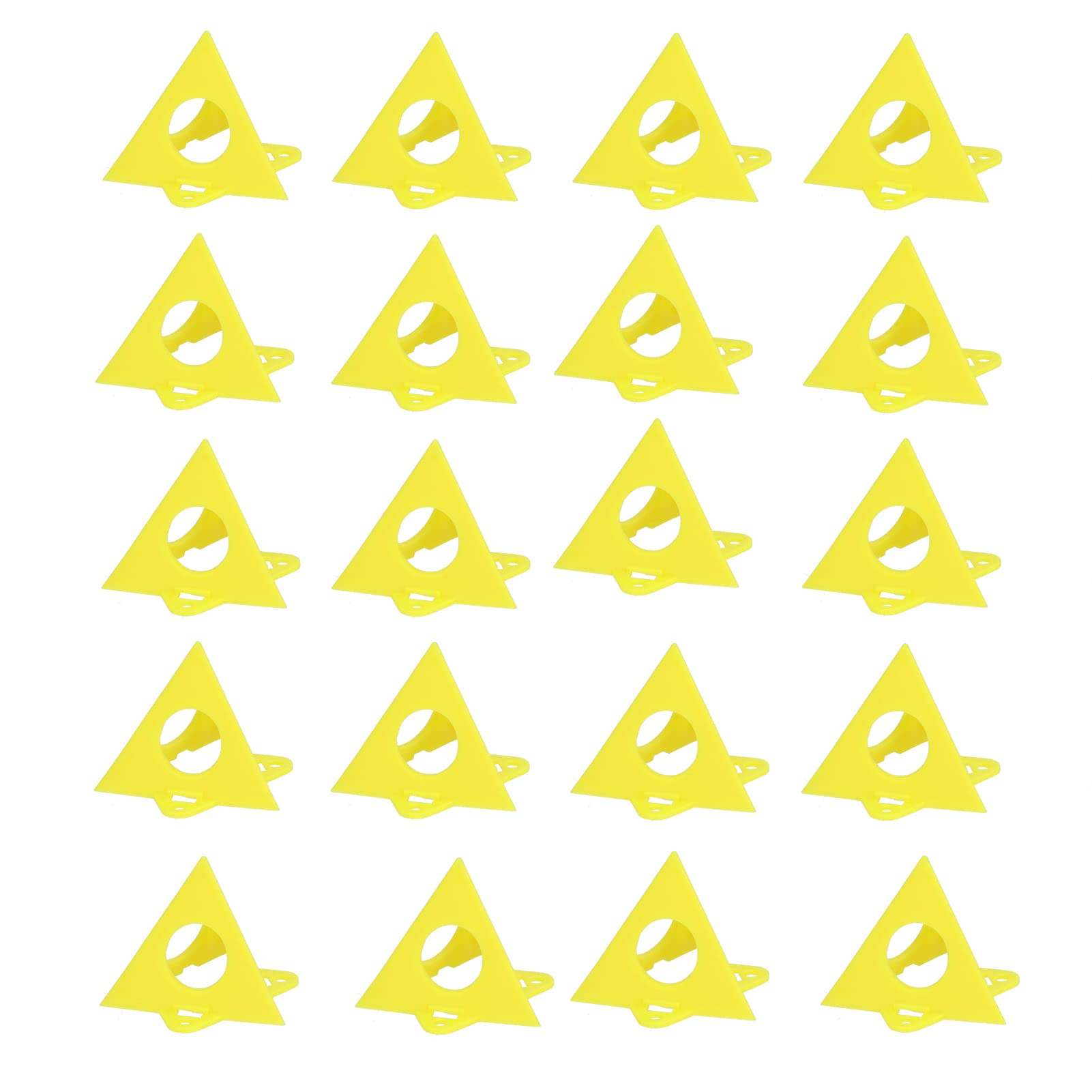 YWBL-WH Cone Support Stand, 20Pcs Painter Pyramid Stands, Door Painting Stand, Plastic Pyramid Riser Set Kit for Canvas Cabinet Door Paint Pouring, Yellow