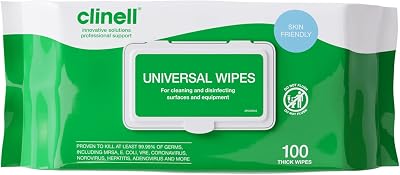 Clinell Universal Cleaning and Disinfectant Wipes 6x100 Extra Thick Heavy Duty