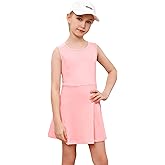 LIONJIE Girls Sleeveless Tennis Golf Sport Dress Outfit Athletic Pleated Skirt Sets with Built-in Shorts Pockets 3-12 Years