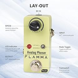 FLAMMA FC13 Phaser Guitar Pedal Analog Phase