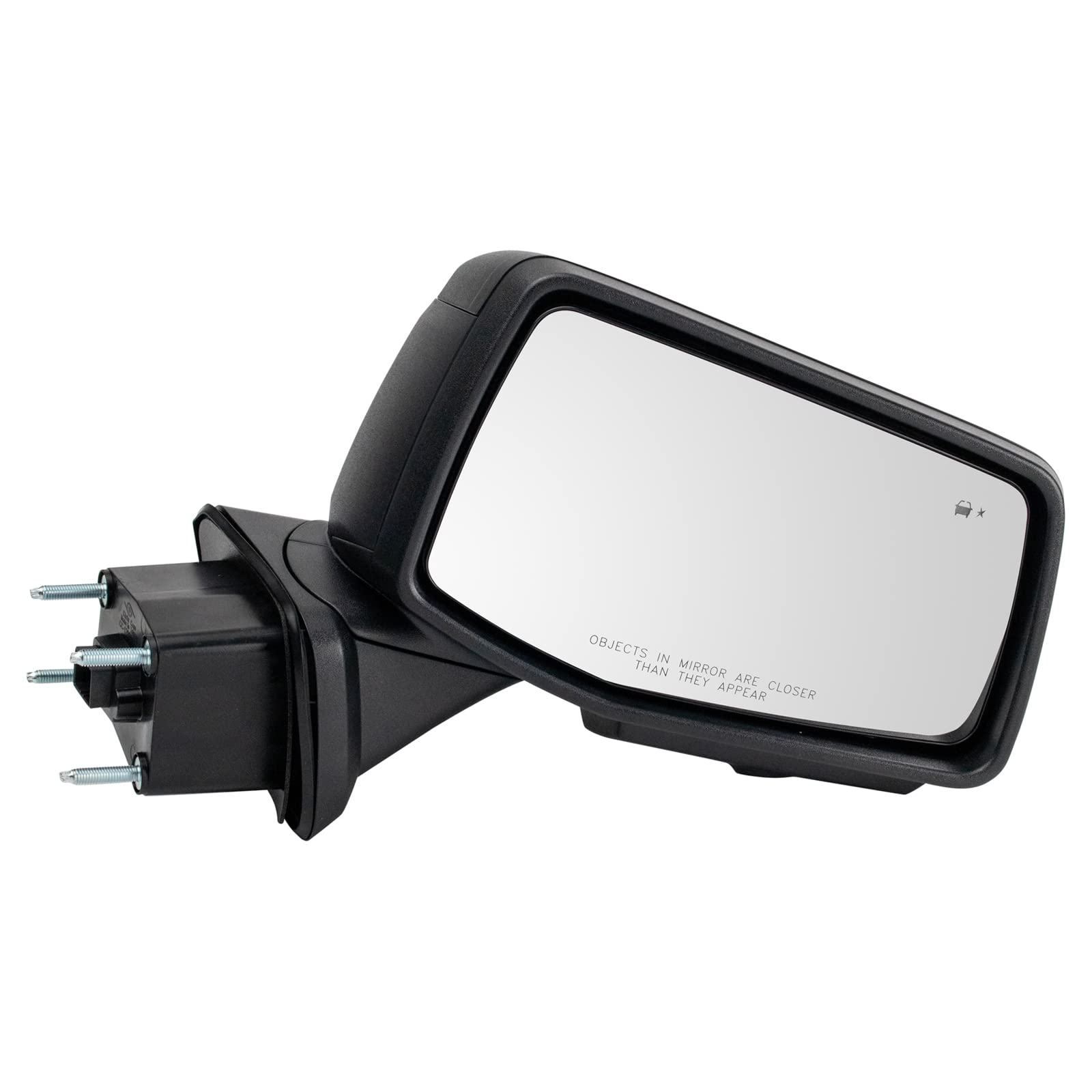 TRQ Passenger Side Mirror Assembly Power Heated Power Folding Puddle Light Blind Spot Memory Textured Black Temp Sensor Compatible with 2019-2021 Chevrolet Silverado 1500 2022 Silverado 1500 LTD Image