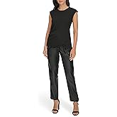 Calvin Klein Womens Textured Short Sleeve Top