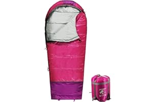 REDCAlMP Kids Sleeping Bag for Camping, 32-77 Degree 3 Season WAM or Cold Weather Fit Boys, Girls & Teens BluelRose Red