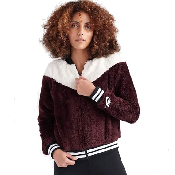 burgundy nike jacket womens