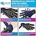 Pet Grooming Gloves - Medium Size Deshedding and Massaging Dogs Cats & Horses - Cleans and Detangles Long & Short Fur - Mess & Hassle Free - For Wet & Dry Massages - Promotes Healthy Skin & Fur