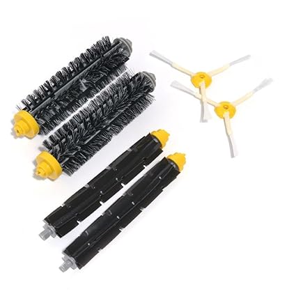 Zubehör Ersatz für Staubsauger,Ewendy Bürstensatz für irobot Roomba 600 und 700 Serie 760 770 780 3 Seiten Bürsten