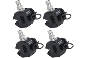 ASIXXSIX 5 Pcs Insulation Piercing Connector No Peeling Piercing Clamp High Low Voltage Cable Splitter Without Break Insulation Piercing Clamp 1KV, Main Branch Line Connector (JJC-4)
