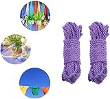WUWYOUWL 2PCS 10M 7MM Nylon Rope - Natural Twisted, Durable Purple Cord for view 5