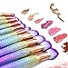 Mermaid Makeup Brush Set Kabuki Makeup Brushes Cosmetics Foundation Blending Brush Beauty Brushes Kit Premium Makeup Brush Concealer Cosmetic Tools - 11Pcs (Multi-color GradientA)