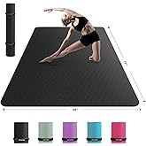 HAPBEAR Extra Large Yoga Mat - 72"x48"/78"x54", 1/4" & 1/3" Thick, Non-Slip, Durable, Eco-Friendly, Wide Exercise Mat for Home Workouts, Yoga, Pilates, Stretching, Meditation (Barefoot Exercise)