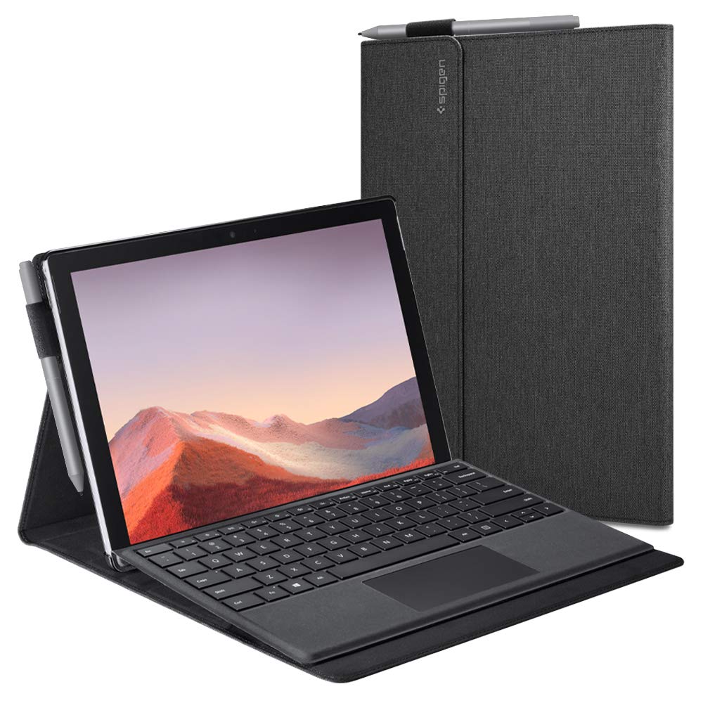 Spigen Stand Folio Compatible with Microsoft Surface Pro 7 Plus (2021) / Surface Pro 7 (2019) / Surface Pro 6 Case (2018) - Black