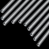 JoyTube Clear Rigid Acrylic Pipe Tube 1/2"(12mm) OD x 1mm Wall Thickness 15.5" Length Round DIY Chemical Resistant High Impact PMMA Tubing for Lamps and Lanterns, Water Cooling System(10 Pcs)