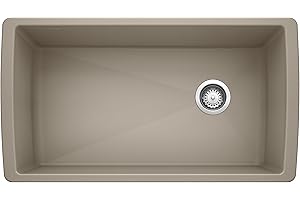 BLANCO, Trufle 441765 DIAMOND SILGRANIT Super Single Undermount Kitchen Sink, 33.5" X 18.5"