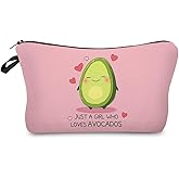 Livel lhood Funny Avocado Makeup Bag Cute Small Organizer Zipper Pouch Funny Avocado Cosmetic Bag Birthday Present for Women Friends -3