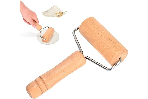 Dmikcav Rolling Pin, Wooden Rolling Pins For Baking, Pizza Dough Roller, Not Easy To Crack, Non-Stick Wood Pastry Roller, Ess