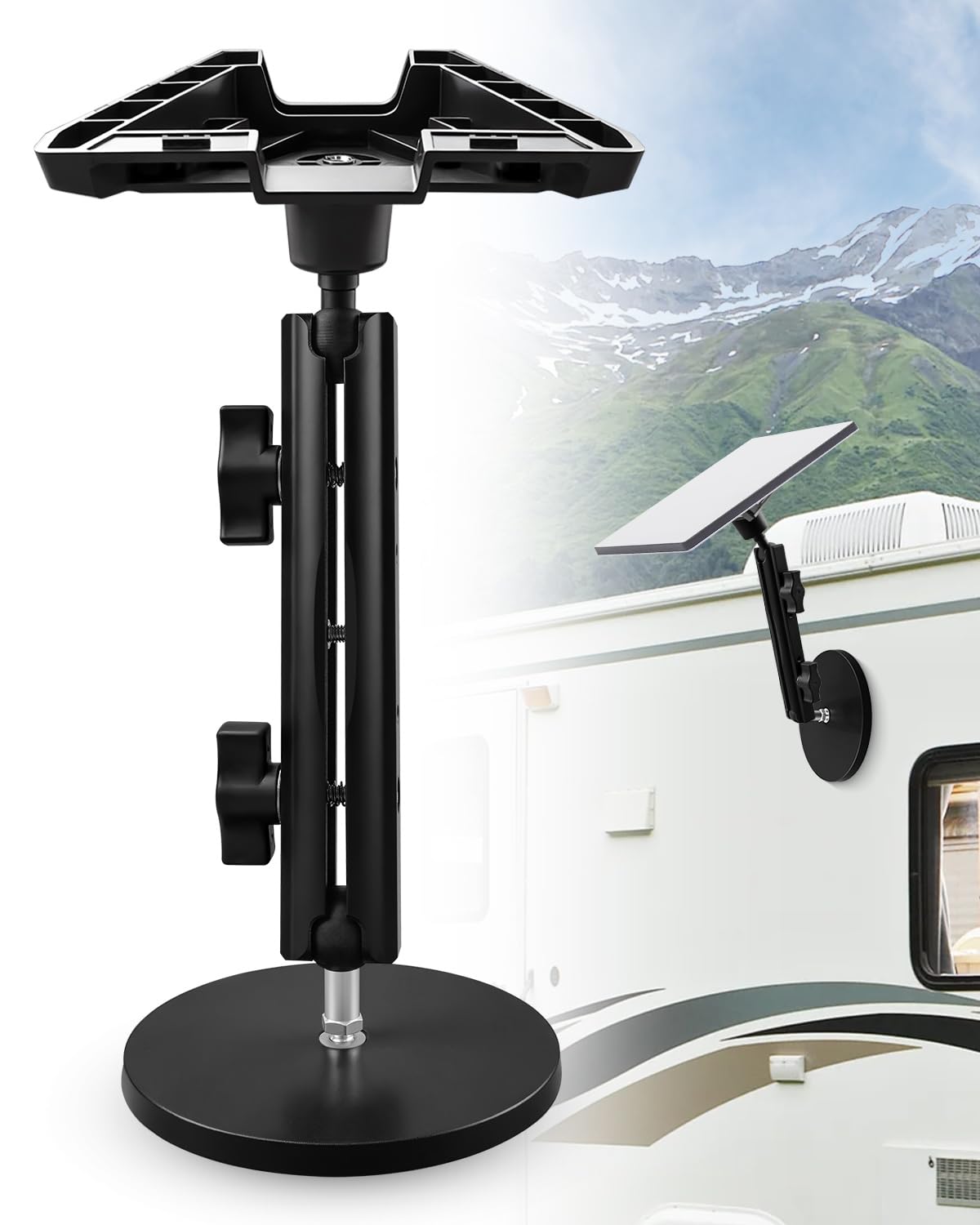 Photo 1 of ZXWATC Adjustable Starlink Mini Mount, Magnetic Car Mount Compatible with Starlink Mini, Metal Frame Magnetic Quick Release with Adapter for Car Roof RV Trucks Boat Iron Surface