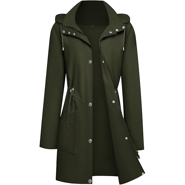 Amazon.com: SOMTHRON Women's Hooded Trench Coat Lightweight