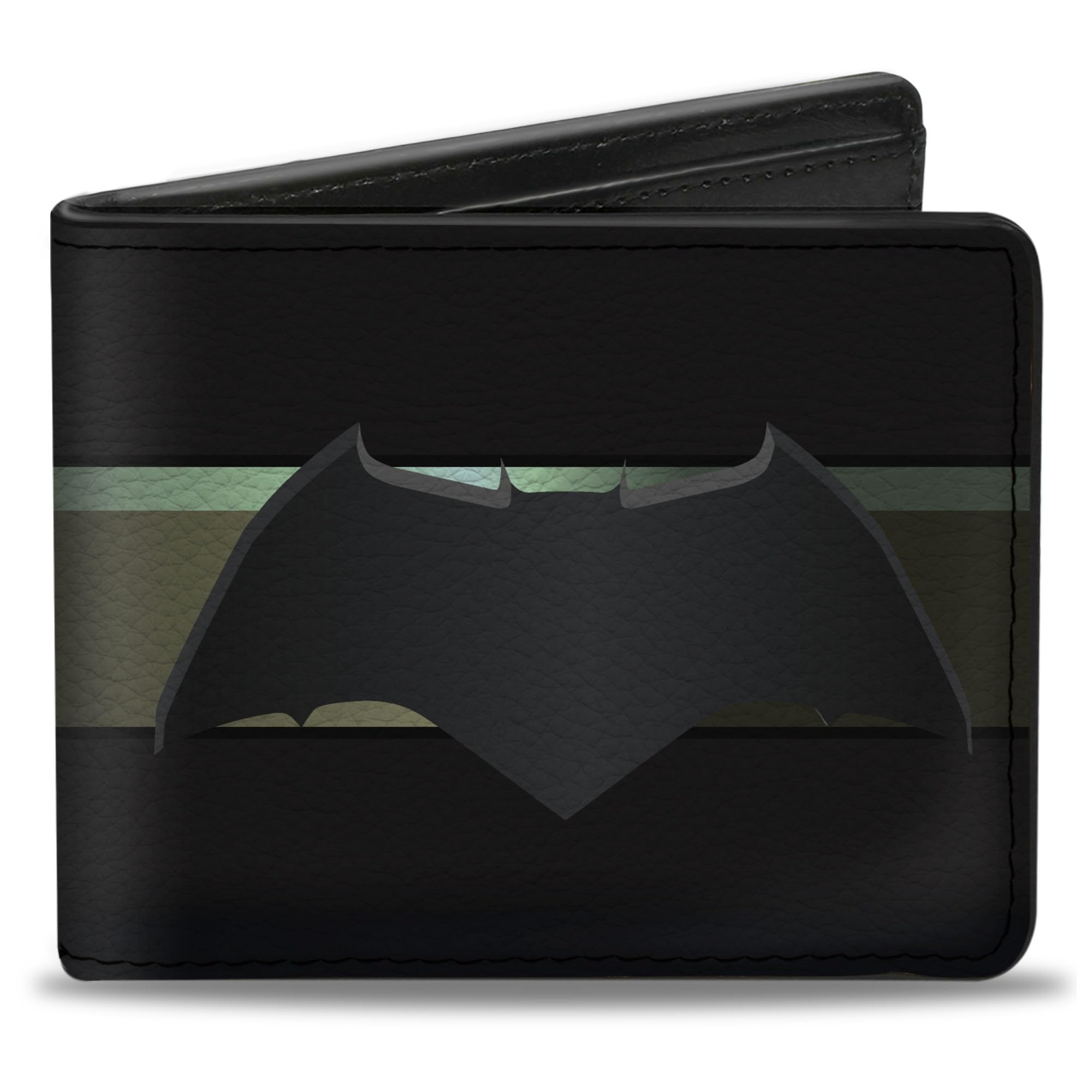 Buckle-Down - Bi-Fold Wallet - Buckle-Down Pu Bifold Wallet - Batman 2017 Icon/Stripe Black/Gold-Fade Mens