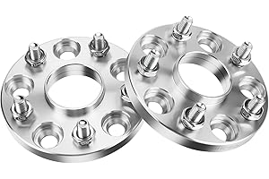 HHCSOP 5x4.5 Wheel Spacers, 15mm 5 Lug Hub Centric Wheel Spacers for Toyota Camry Highlander RAV4, ES350, RX350, ES330, RX330, GS, TC, XB, 5x114.3 Wheel Adapters with M12x1.5 Studs 60.1mm Hub Bore, 2PCS