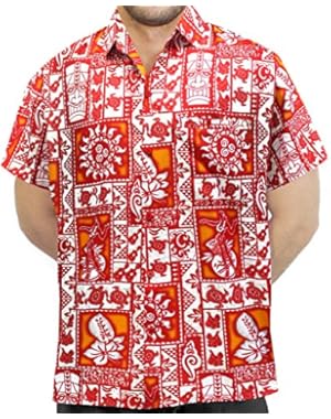 Men's Aloha Hawaiian Shirt Short Sleeve Button Down Casual Beach Party