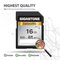 Gigastone 16GB 5-Pack SD Card V10 SDHC Memory Card