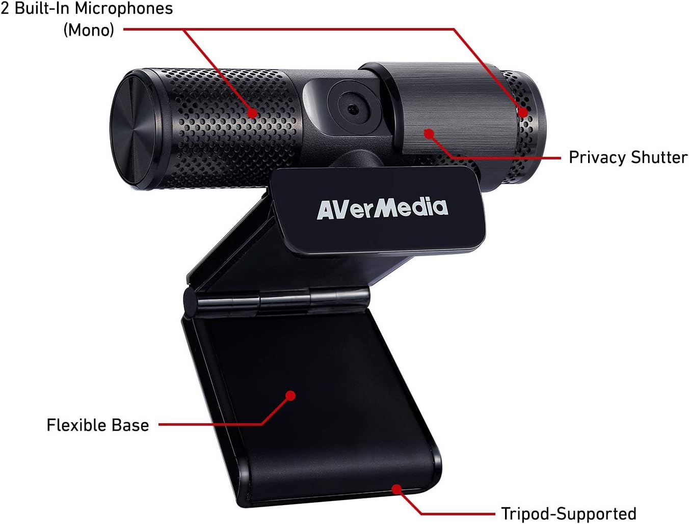 AVerMedia PW313 Live Streamer CAM, Full HD 1080p/30fps Webcam for video calling Works with Skype, Zoom, FaceTime, Hangouts - Image 3