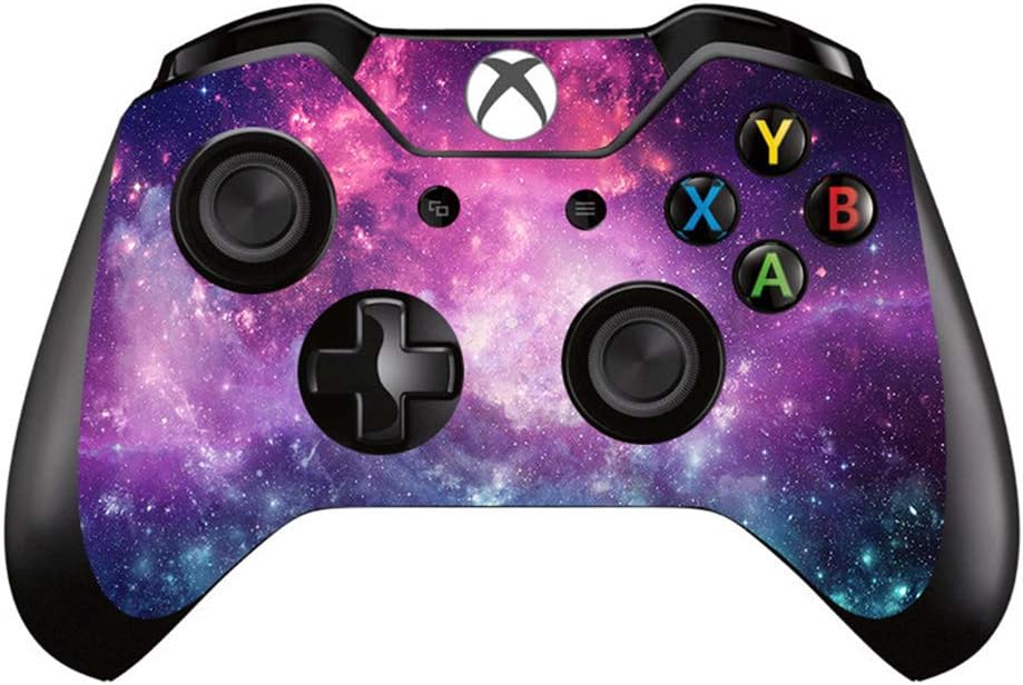 UUShop Xbox Controller Vinyl Skin Sticker Decal Cover for Microsoft Xbox One Controller Remote - Galaxy Starry Sky Purple