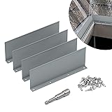 Flamorrow 4 Pack Aluminum Gutter Valley Splash