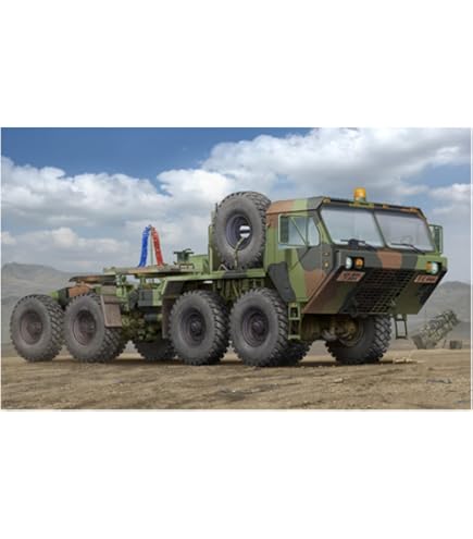 Amazon.com: Trumpeter 001055 M983A2 HEMTT Tractor with M870A1 Semi
