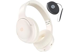 Falebare Bluetooth Headphones Over Ear with 120H Playtime, 4 EQ Modes, Wireless Headphones with Mic, Hi-Fi Stereo, Fast Charging, Headphones with Case for Travel Office Home, White