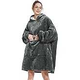 Aemilas Wearable Blanket Hoodie - Warm Sherpa Blanket Sweatshirt as Gifts for Adult Women Mom Men, One Size Fits All