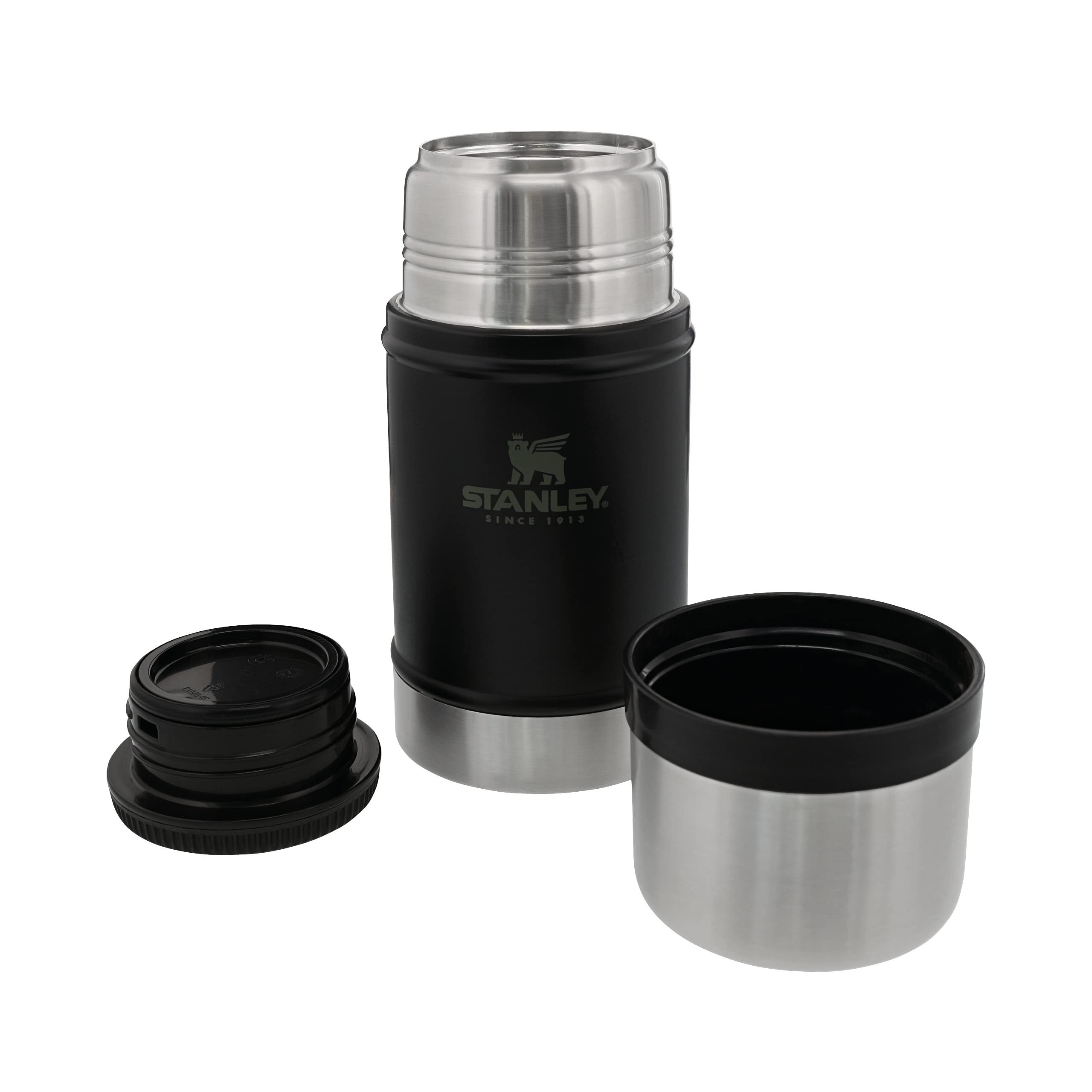 STANLEY 1913 Classic Legendary Thermobehälter Für Essen 709 ml - Hält 15 Stunden Heiß Oder 18 Stunden Kalt - Edelstahl Warmhaltebehälter - BPA-Frei - Spülmaschinenfest - Matte Black 7