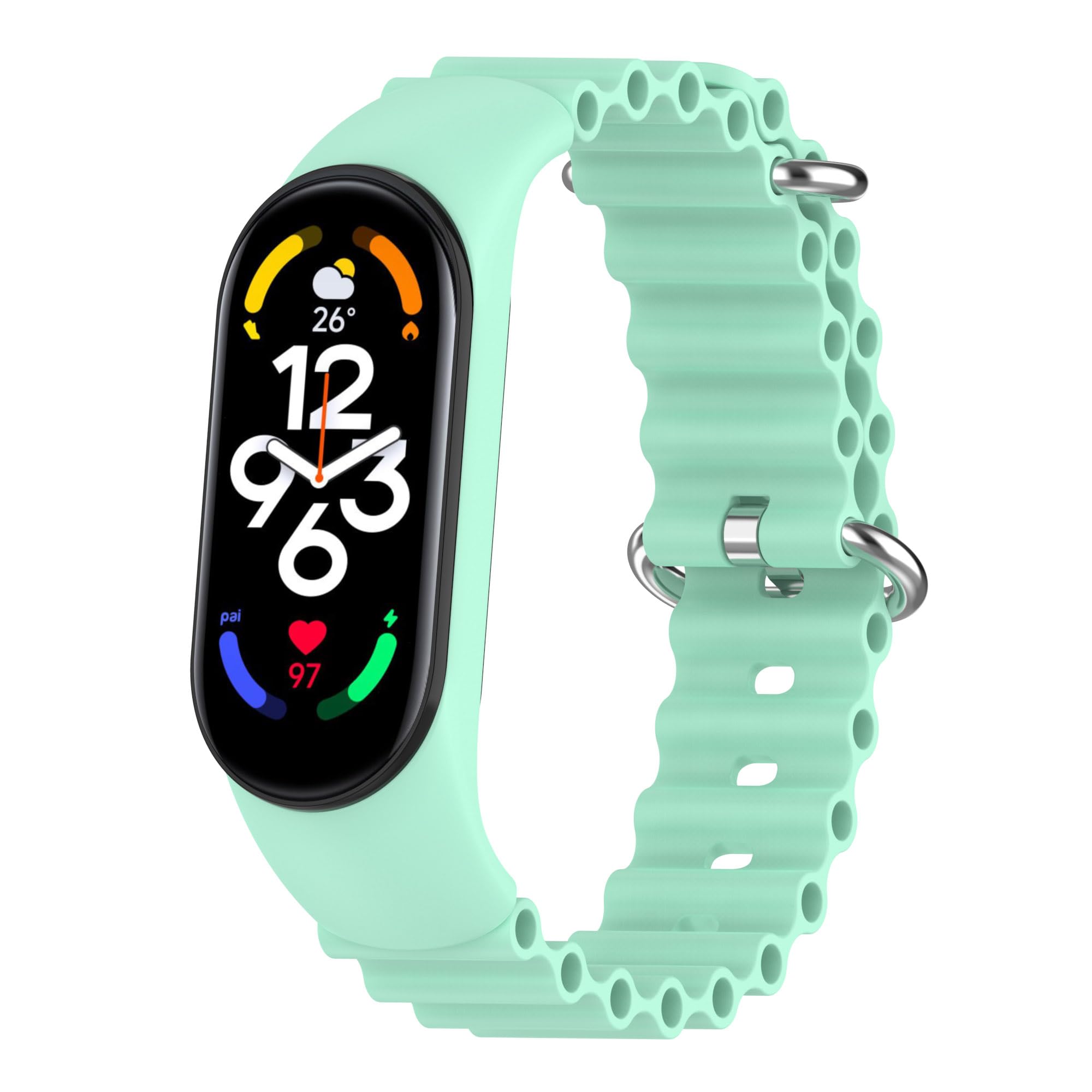 HchenH Bracelet for Xiaomi Mi Band 7, Adjustable Sport Replacement Strap for Xiaomi Mi Band 6/Xiaomi Mi Band 5 Smartwatch, Silicone Sport Watch Strap Compatible with Xiaomi Mi Band 7/6/5