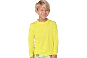 INGEAR Boys' Rash Guard UPF 50+ Swim Shirt - Lightweight, Quick-Dry, Durable Sun Protection for Swimming, Sizes XS-XL