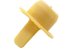 Caplugs ZECP7/16Q1 Plastic Ergonomic Center Pull Tab Plug. ECP-7/16, TEO, Cap OD 0.64" Plug ID 0.41", Yellow (Pack of 100)