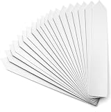 KINGLAKE 100Pcs Plant Labels and Pen 15x2.5cm White Waterproof Garden Tags