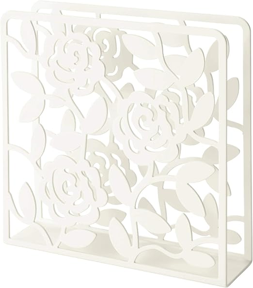Amazon Com Ikea Napkin Holder White Floral Design Steel Kitchen