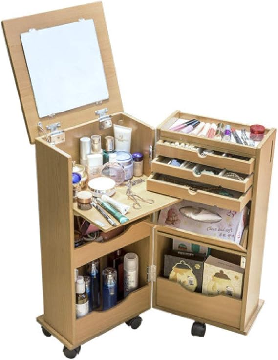 DGDHSIKG Schminktisch Weißer Mini Schminktisch Set Schlafzimmer Klapp