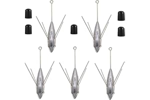 AOLLERFILERY 5 Pcs Sputnik Sinker Fishing Weights Lead Surfing Casting Spider Sinkers Long Tail Fishing Equipment for Catfish Saltwater Beach Sand Ocean