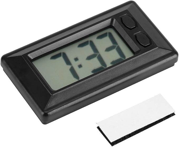 Qiilu Horloge LCD Porte-stylo innovant Horloge électronique numérique LCD avec affichage de la