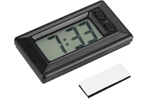 Digital Clock, LCD Digital Table Car Dashboard Desk Electronic Clock, Date Time Calendar Display, Installed in Car Vehicle's 