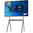 TouchWo 55 inch Touchscreen Monitor Smart Board, 4K Interactive Whiteboard, Android 11 & Windows 10 Pro All-in-One Touchscreen Industrial PC for Office and Classroom
