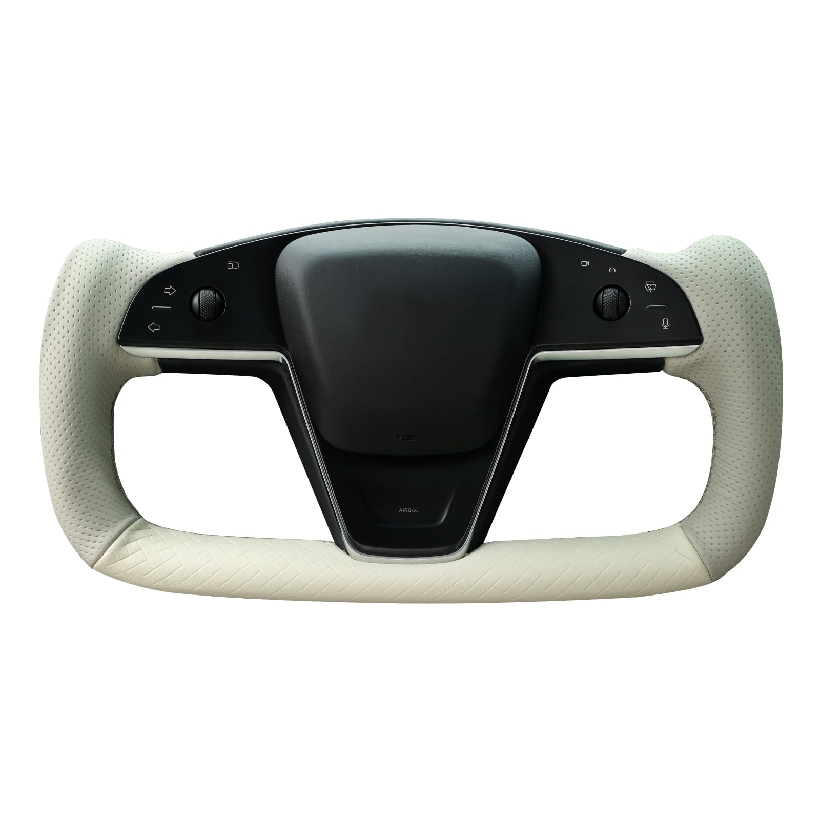 Photo 1 of MEWANT Steering Wheel Cover for Tesla Yoke Style Steering Wheel for Model X York Steering Wrap for Model S York Steering Wrap