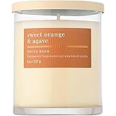 Bath &amp; Body Works Single Wick Candle, Sweet Orange &amp; Agave, 8 oz | Room-Filling Fresh Home Scent with Strong Throw, Exclusively Fragranced Soy Wax Blend, Burns Up to 45 Hours, Great Gift
