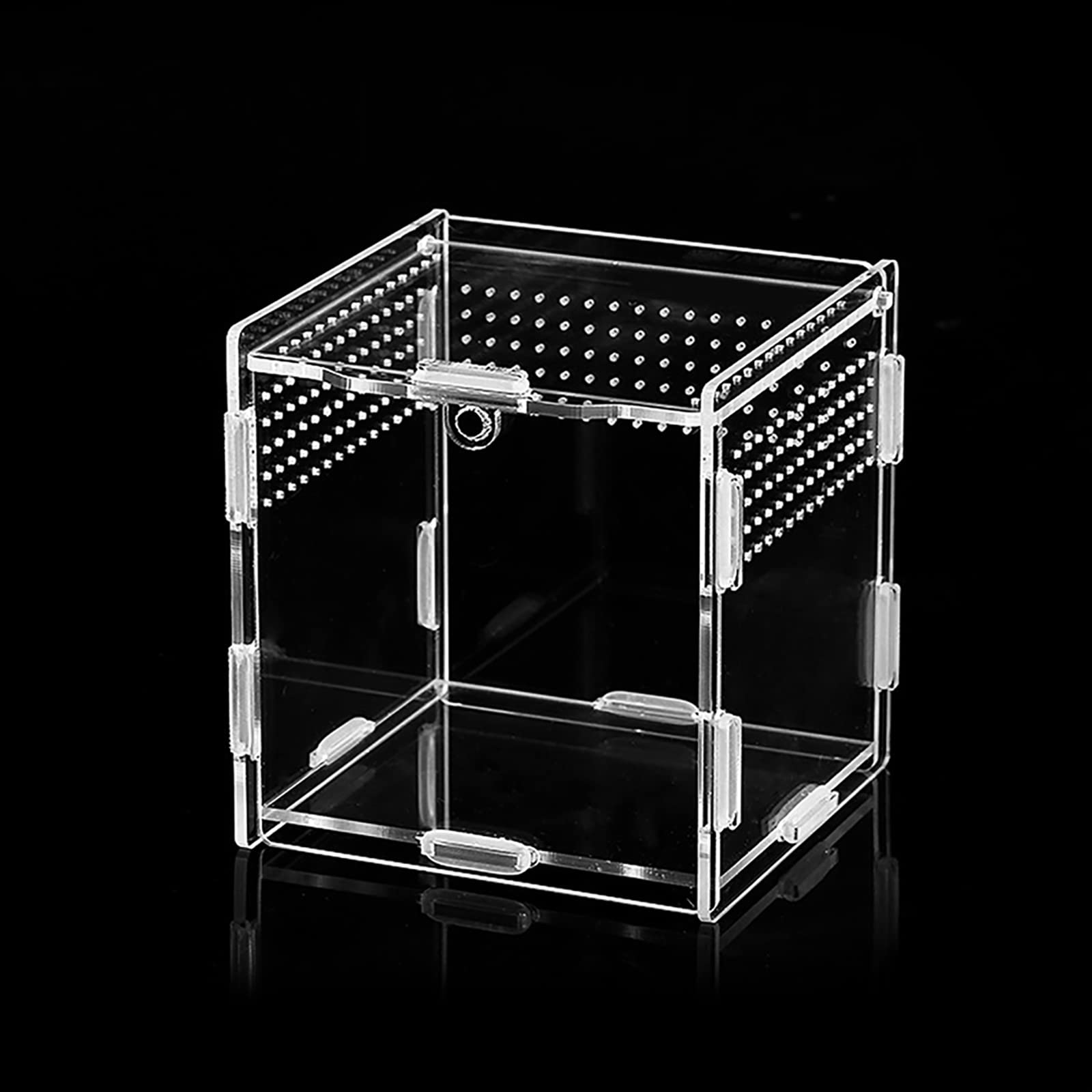 Acrylic Reptile Breeding Box 、Insect Feeding Box ，Portable Crawling Tarantula Transparent Reptile Pet，Enclosure Breeding box for Spider Lizard Scorpion(9 * 9 * 9.5)
