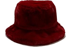 Dirholl Women's Winter Faux Fur Fuzzy Warm Bucket Hat